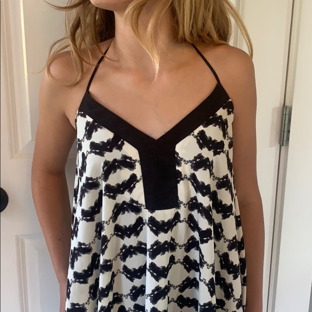Everleigh Black and White Handkerchief Dress